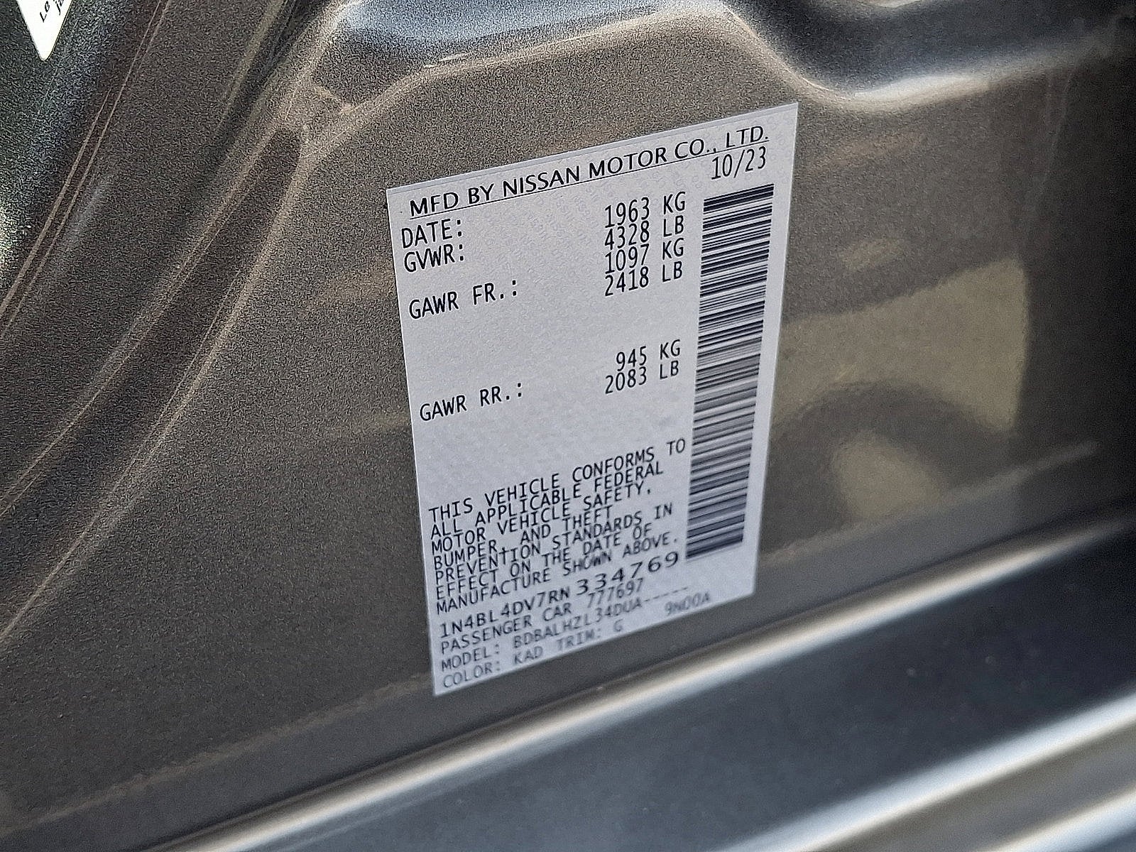 2024 Nissan Altima 2.5 SV