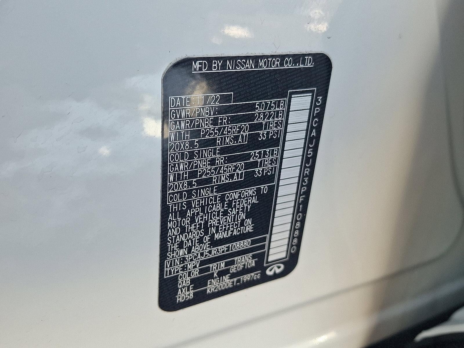 2023 INFINITI QX55 LUXE AWD