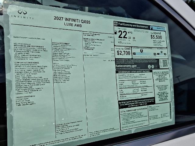 2027 INFINITI QX65 LUXE AWD