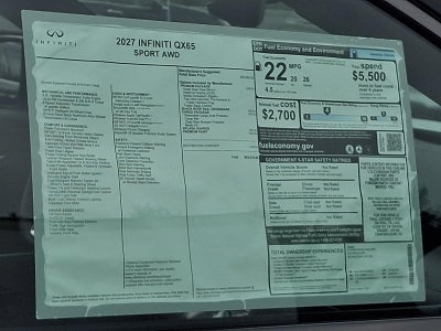 2027 INFINITI QX65 SPORT AWD