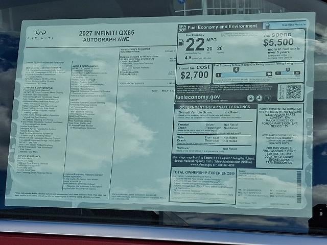 2027 INFINITI QX65 AUTOGRAPH AWD