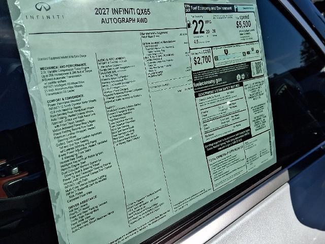 2027 INFINITI QX65 AUTOGRAPH AWD