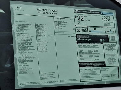 2027 INFINITI QX65 AUTOGRAPH AWD
