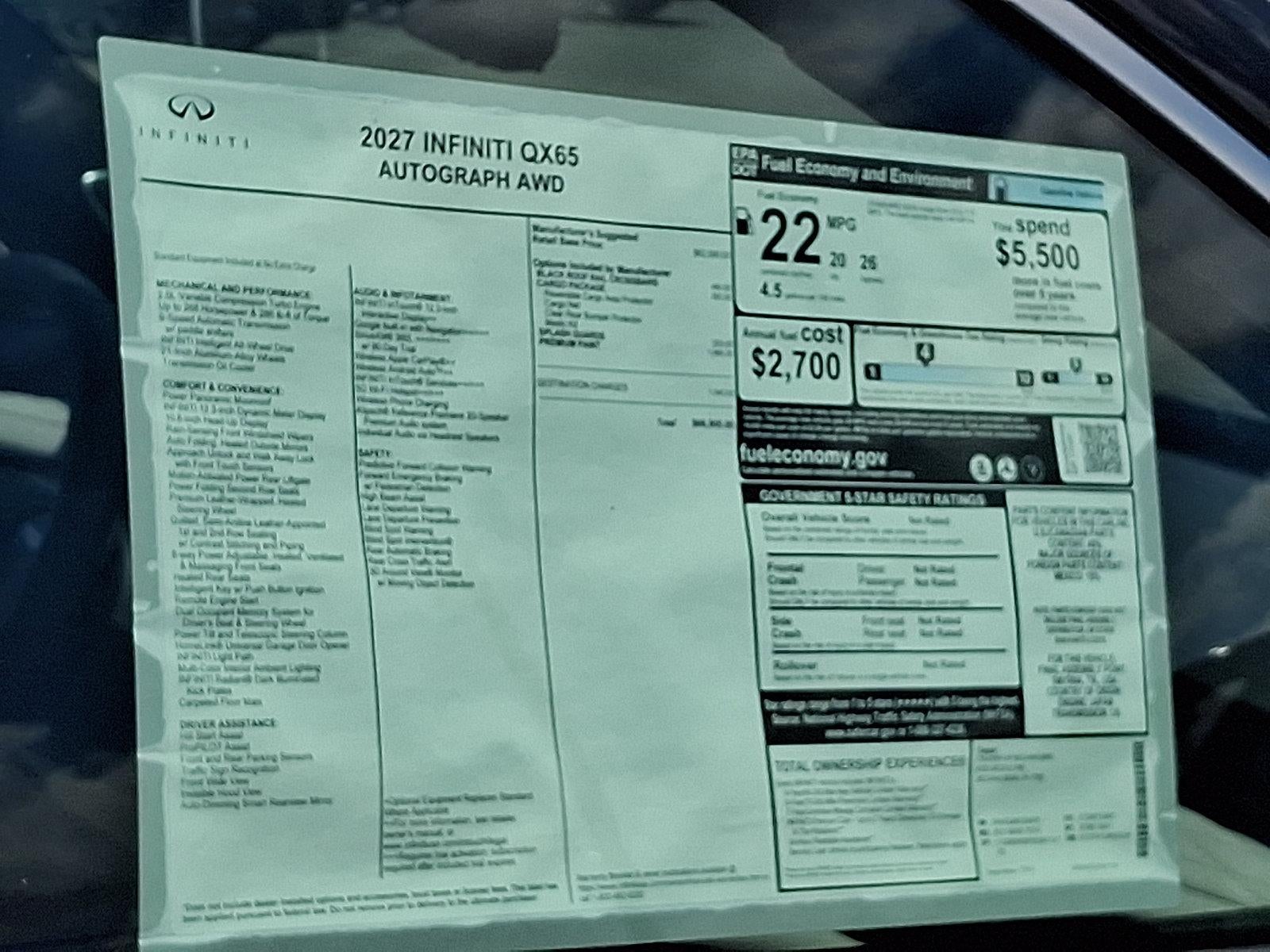 2027 INFINITI QX65 AUTOGRAPH AWD