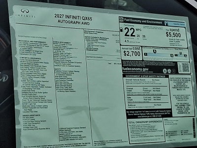 2027 INFINITI QX65 AUTOGRAPH AWD