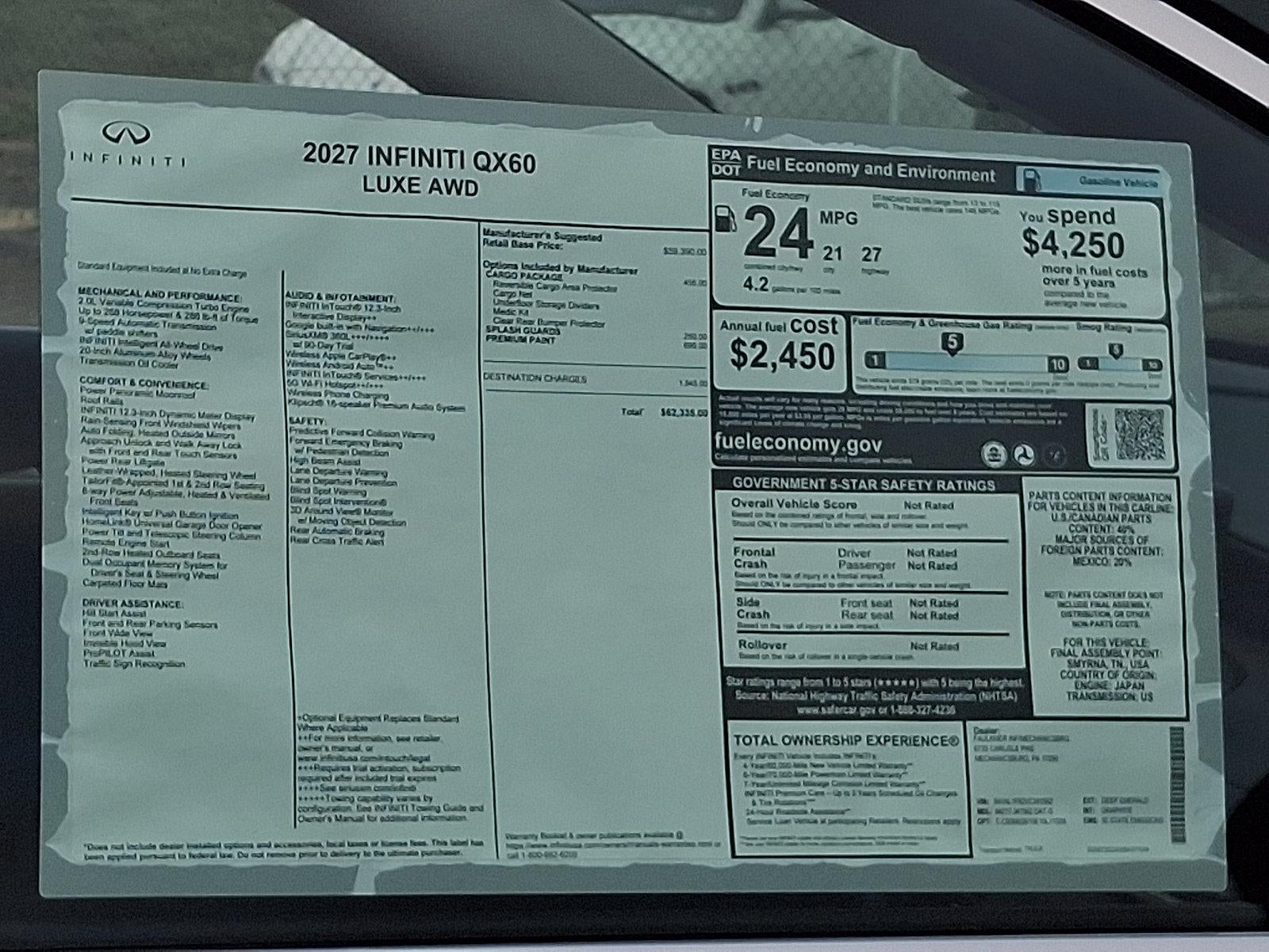 2027 INFINITI QX60 LUXE AWD