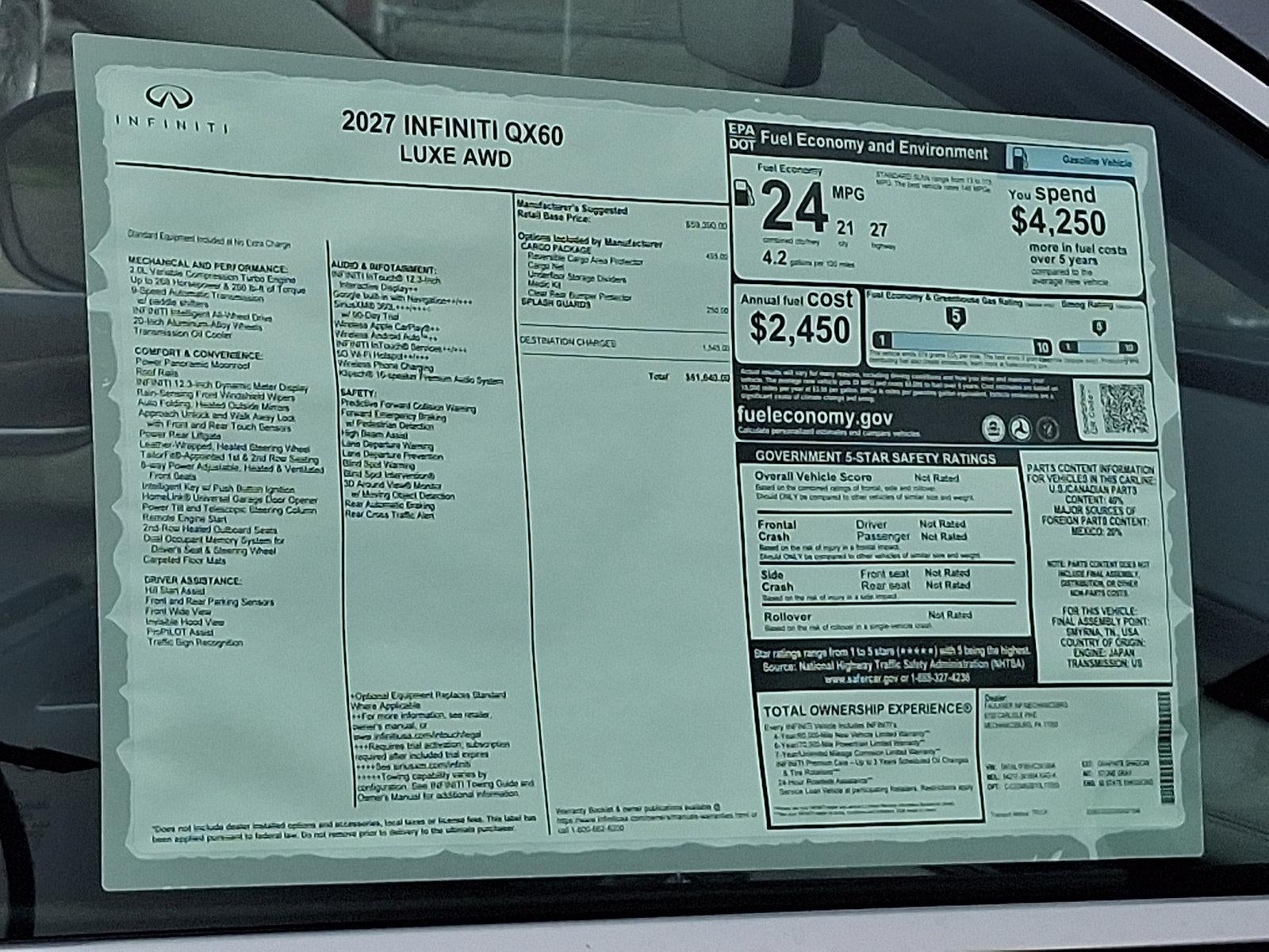 2027 INFINITI QX60 LUXE AWD