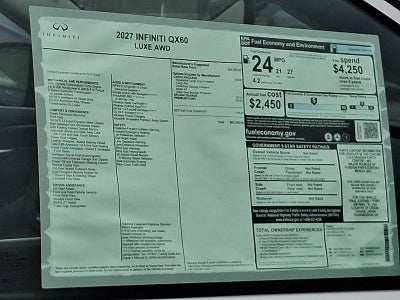 2027 INFINITI QX60 LUXE AWD