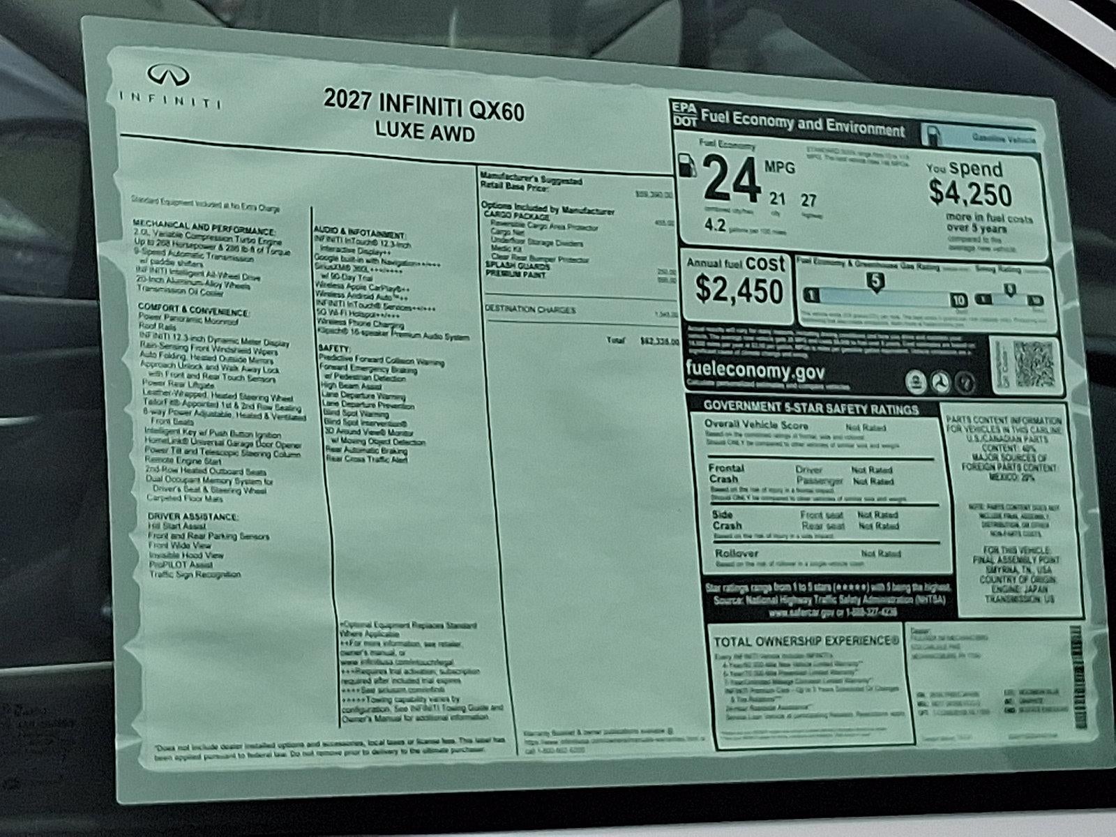 2027 INFINITI QX60 LUXE AWD