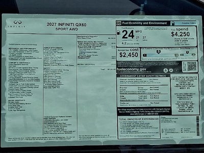 2027 INFINITI QX60 SPORT AWD