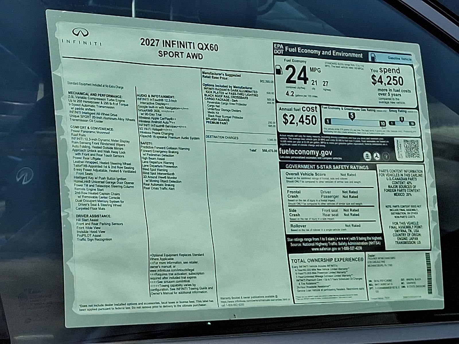 2027 INFINITI QX60 SPORT AWD