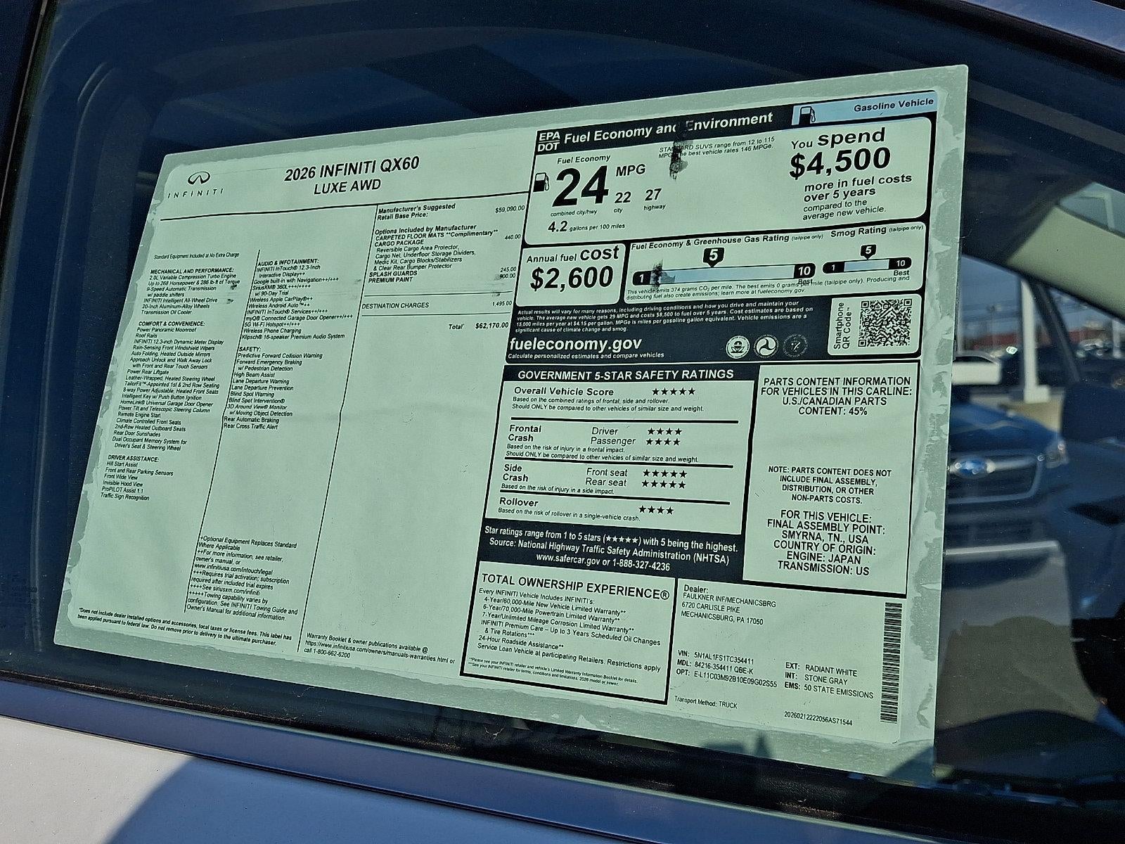 2026 INFINITI QX60 LUXE AWD