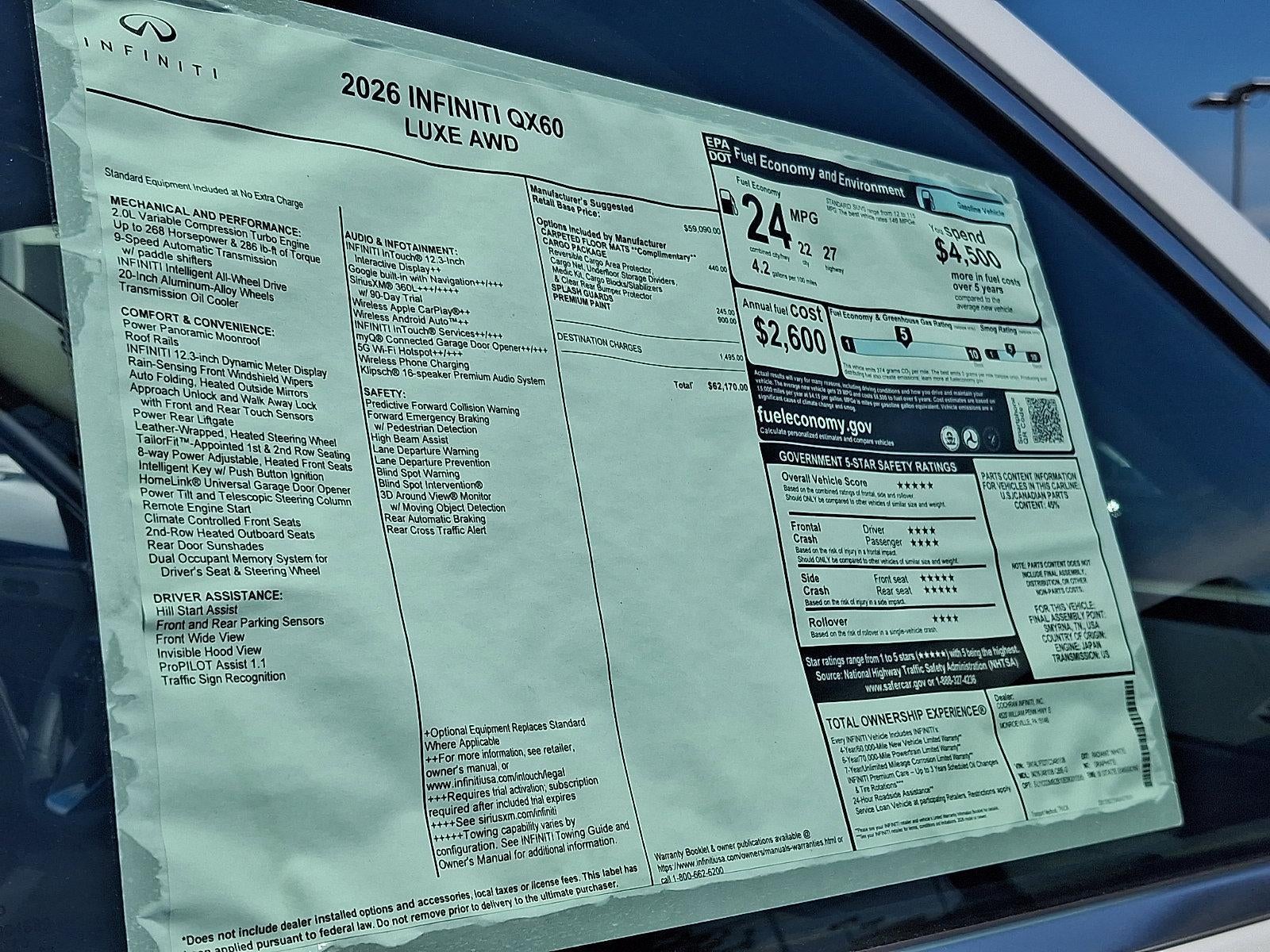 2026 INFINITI QX60 LUXE AWD