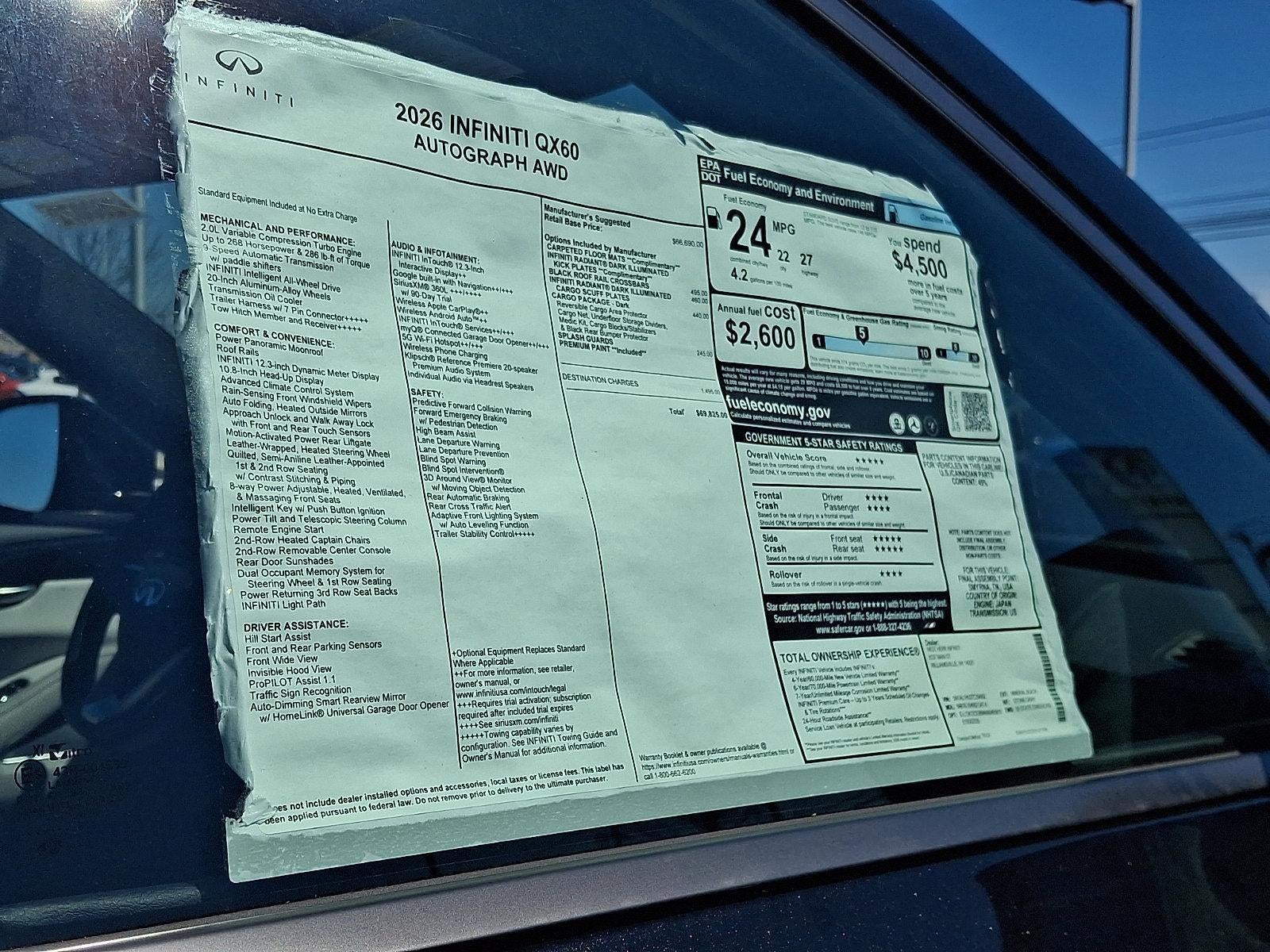 2026 INFINITI QX60 AUTOGRAPH AWD