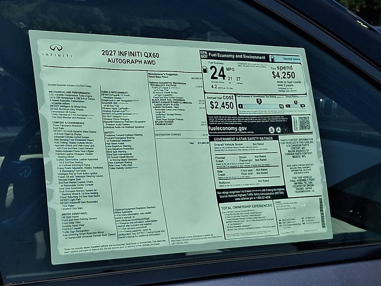 2027 INFINITI QX60 AUTOGRAPH AWD
