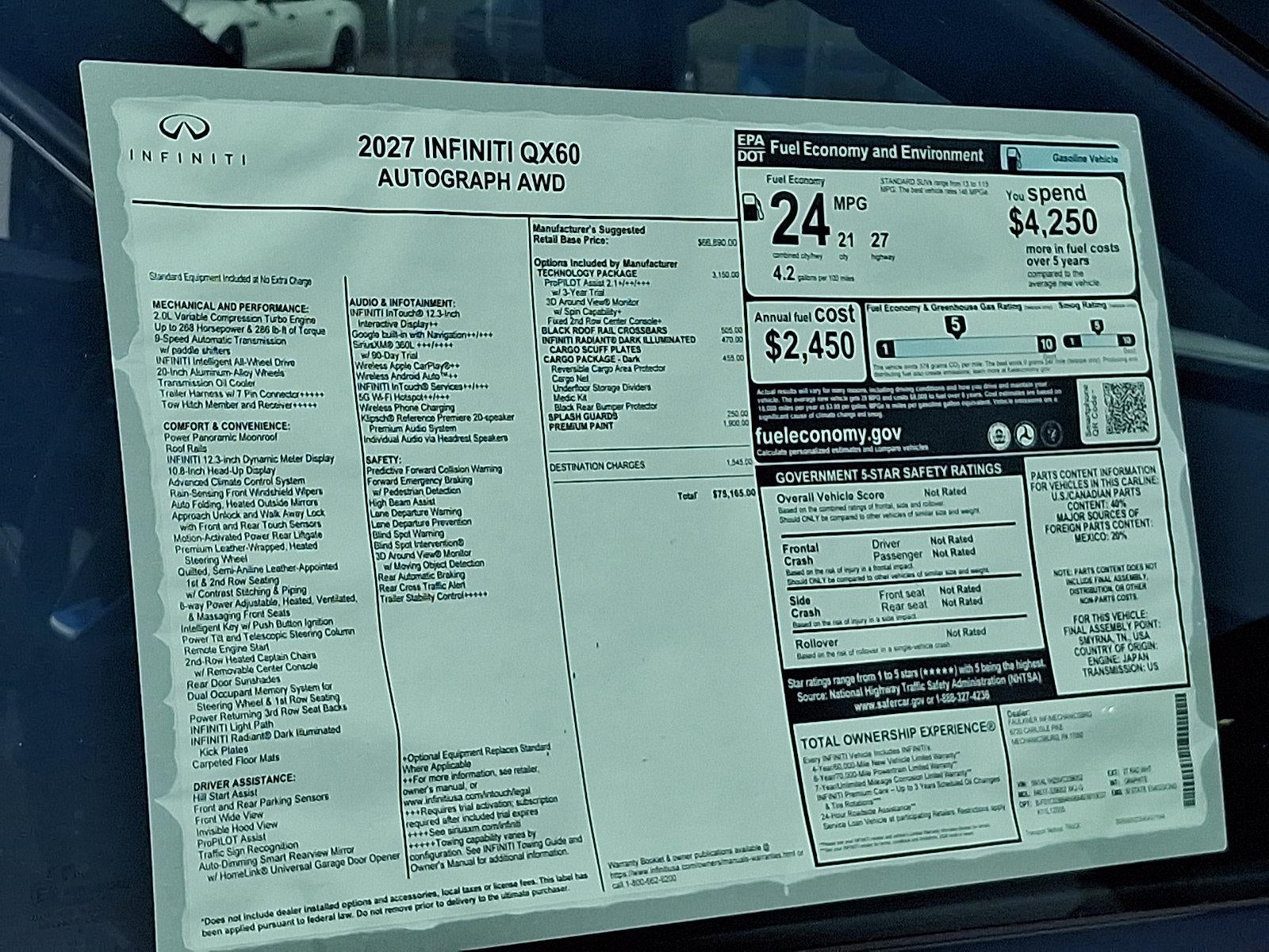 2027 INFINITI QX60 AUTOGRAPH AWD