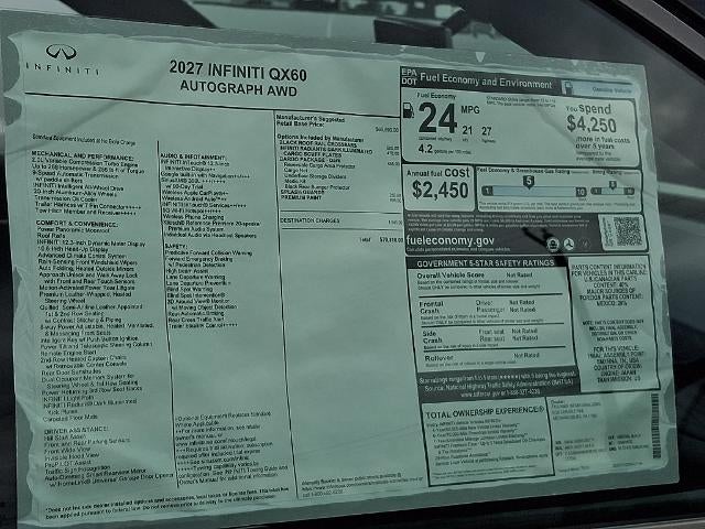 2027 INFINITI QX60 AUTOGRAPH AWD