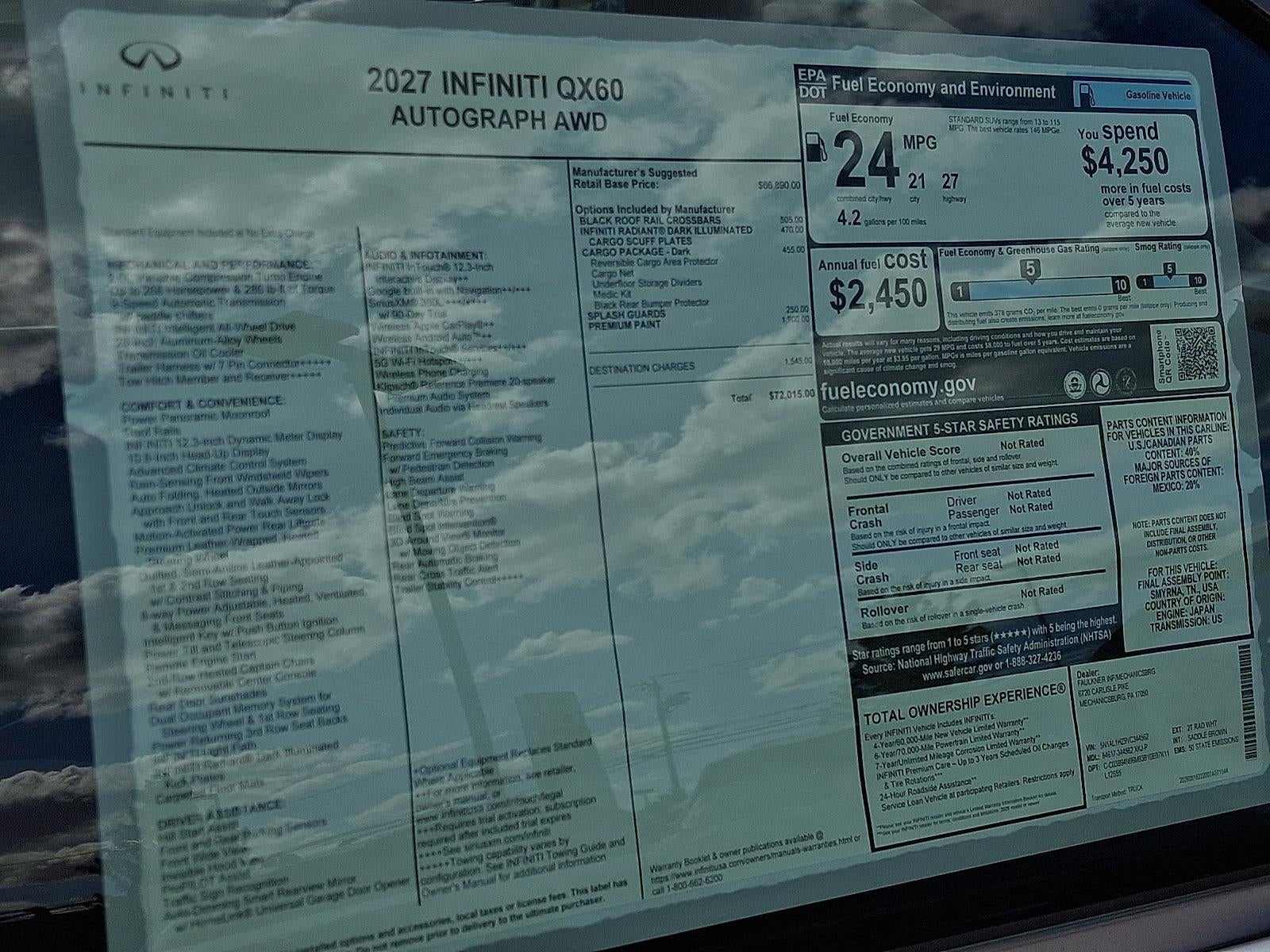 2027 INFINITI QX60 AUTOGRAPH AWD