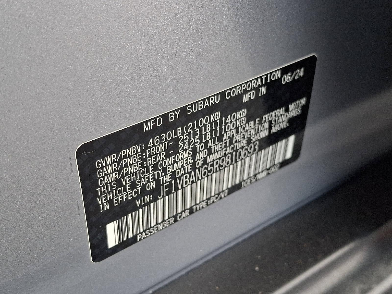 2024 Subaru WRX Limited Manual