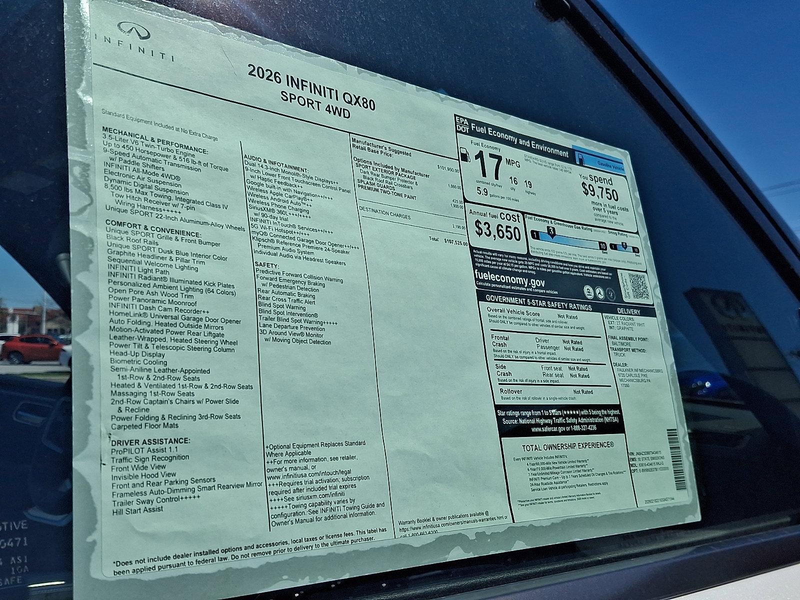 2026 INFINITI QX80 SPORT AWD