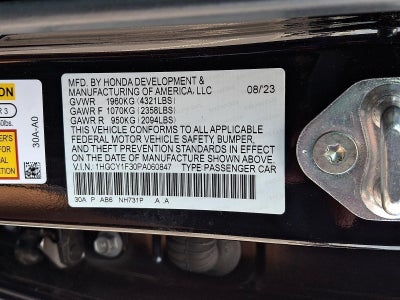 2023 Honda Accord Sedan EX CVT