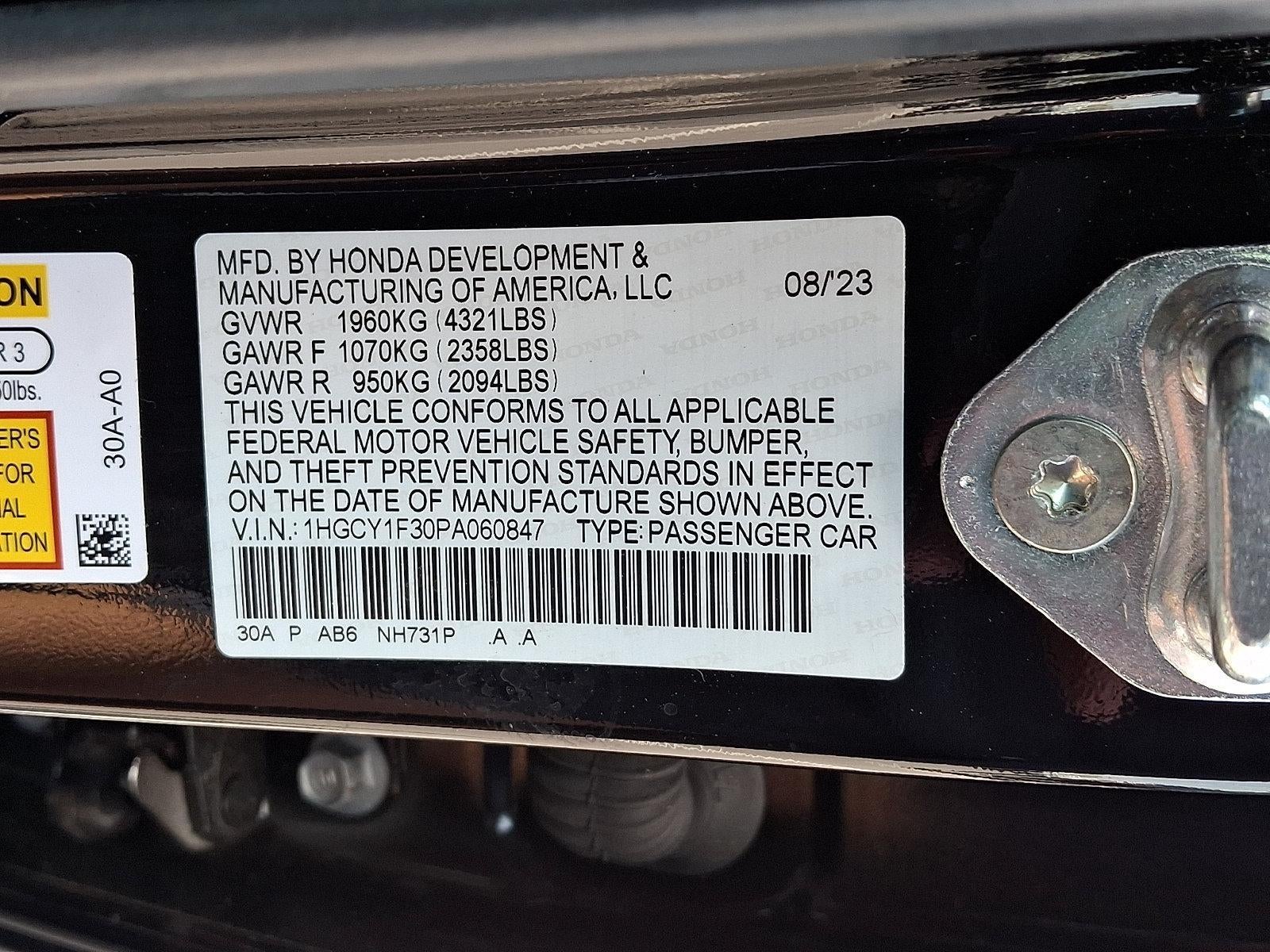 2023 Honda Accord Sedan EX CVT