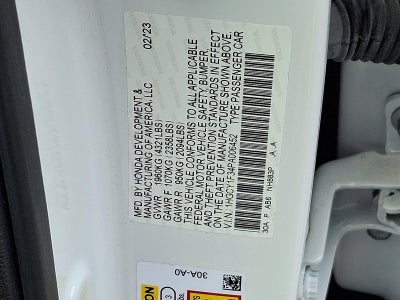 2023 Honda Accord Sedan EX CVT