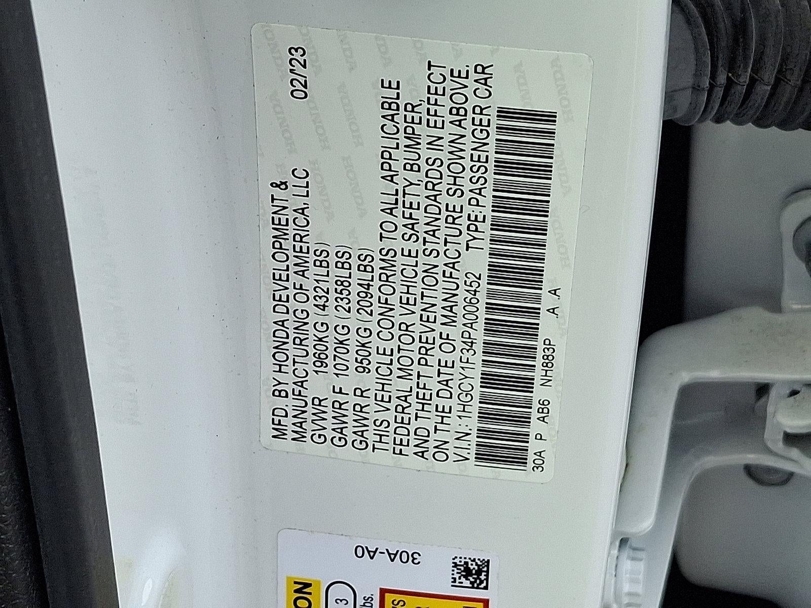 2023 Honda Accord Sedan EX CVT