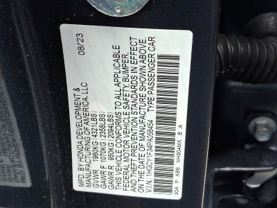 2023 Honda Accord Sedan EX CVT w/o BSI