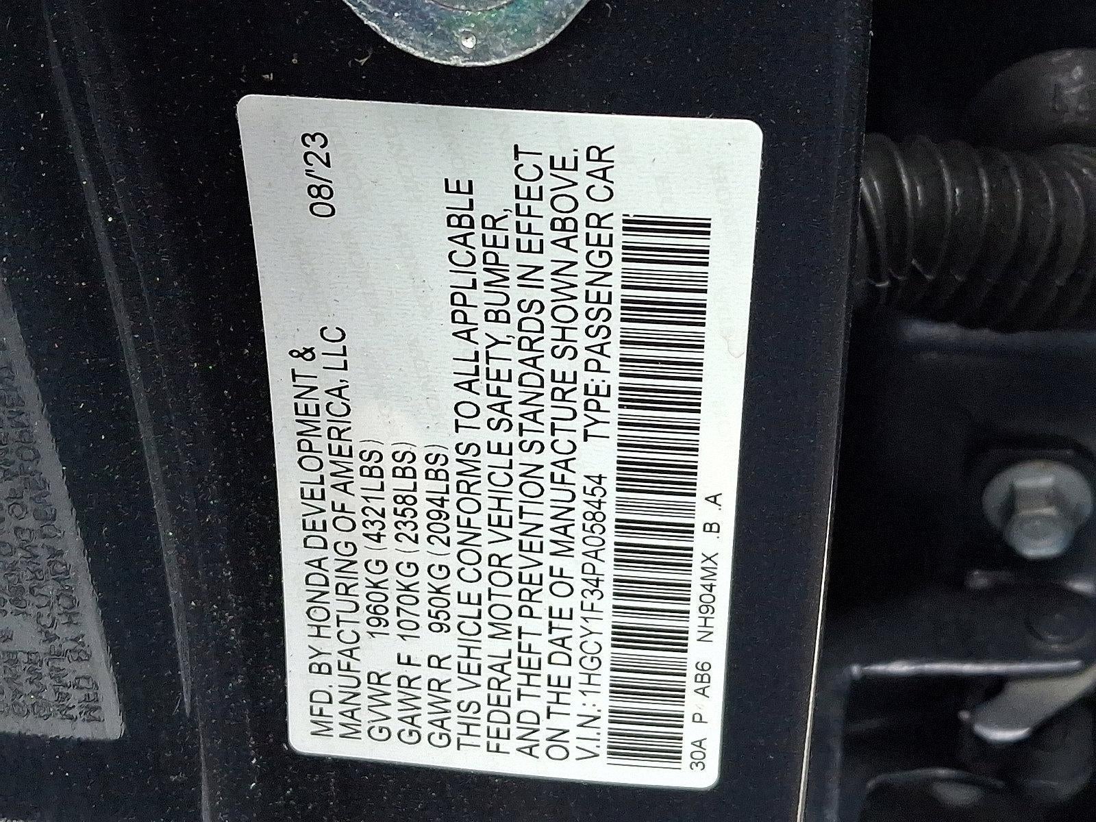 2023 Honda Accord Sedan EX CVT w/o BSI