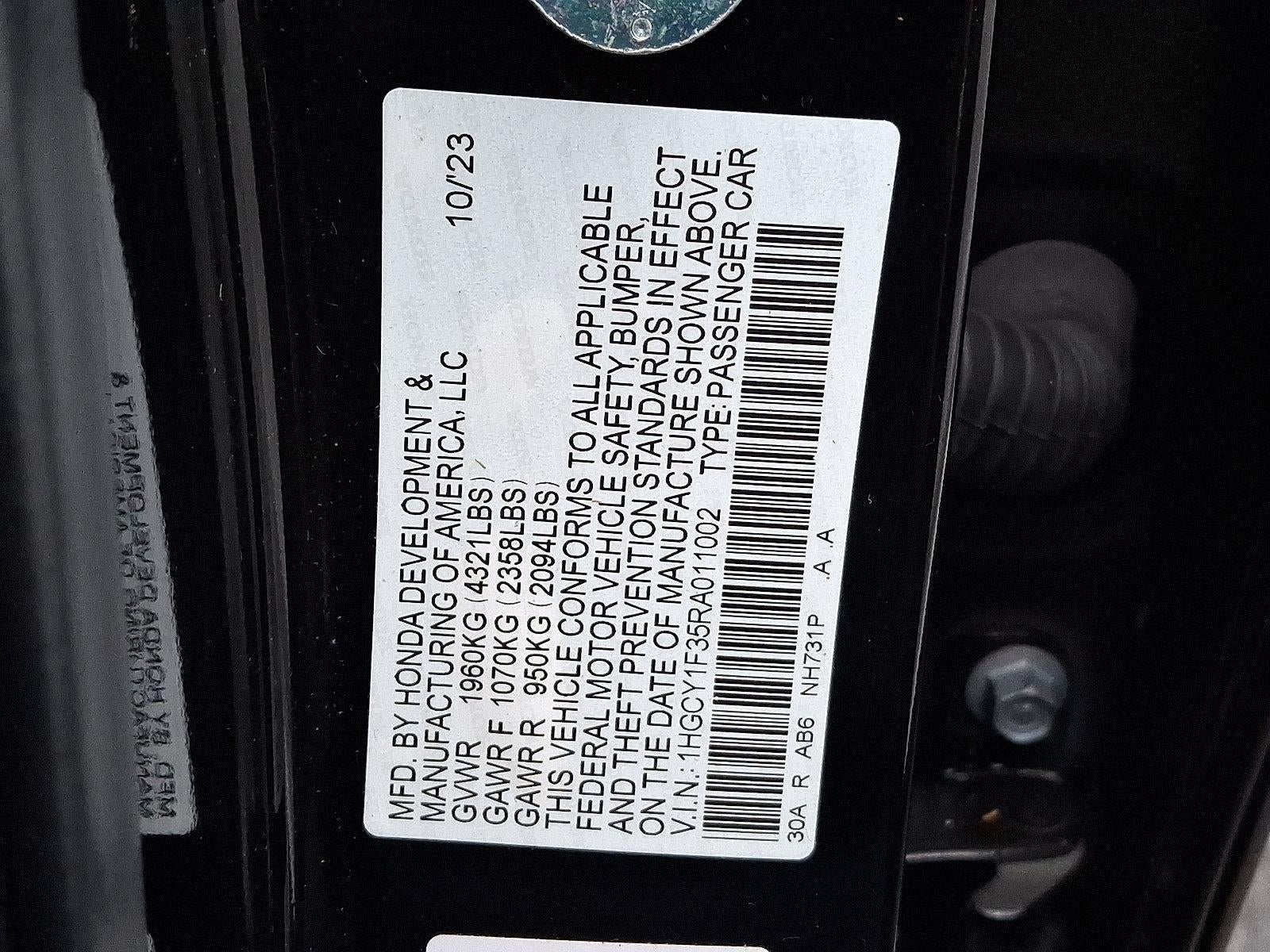 2024 Honda Accord Sedan EX CVT