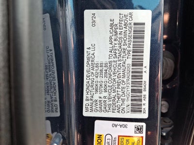 2024 Honda Accord Sedan EX CVT