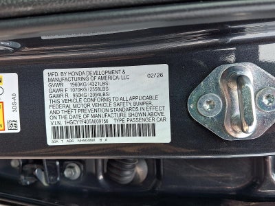 2026 Honda Accord Sedan SE CVT
