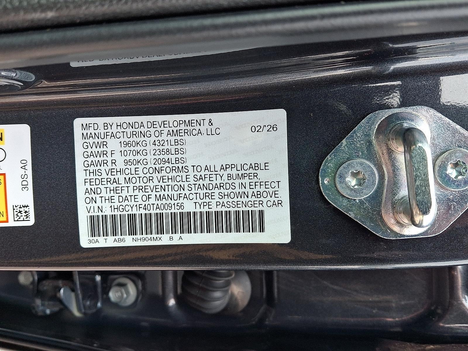 2026 Honda Accord Sedan SE CVT