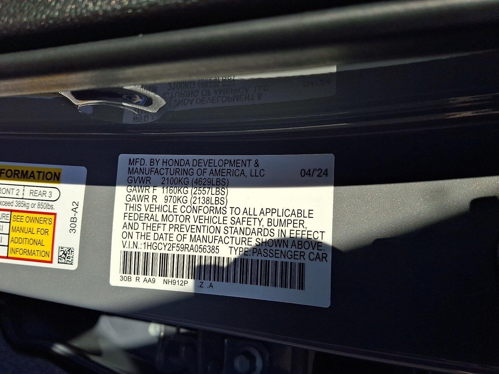 2024 Honda Accord Hybrid Sport Sedan