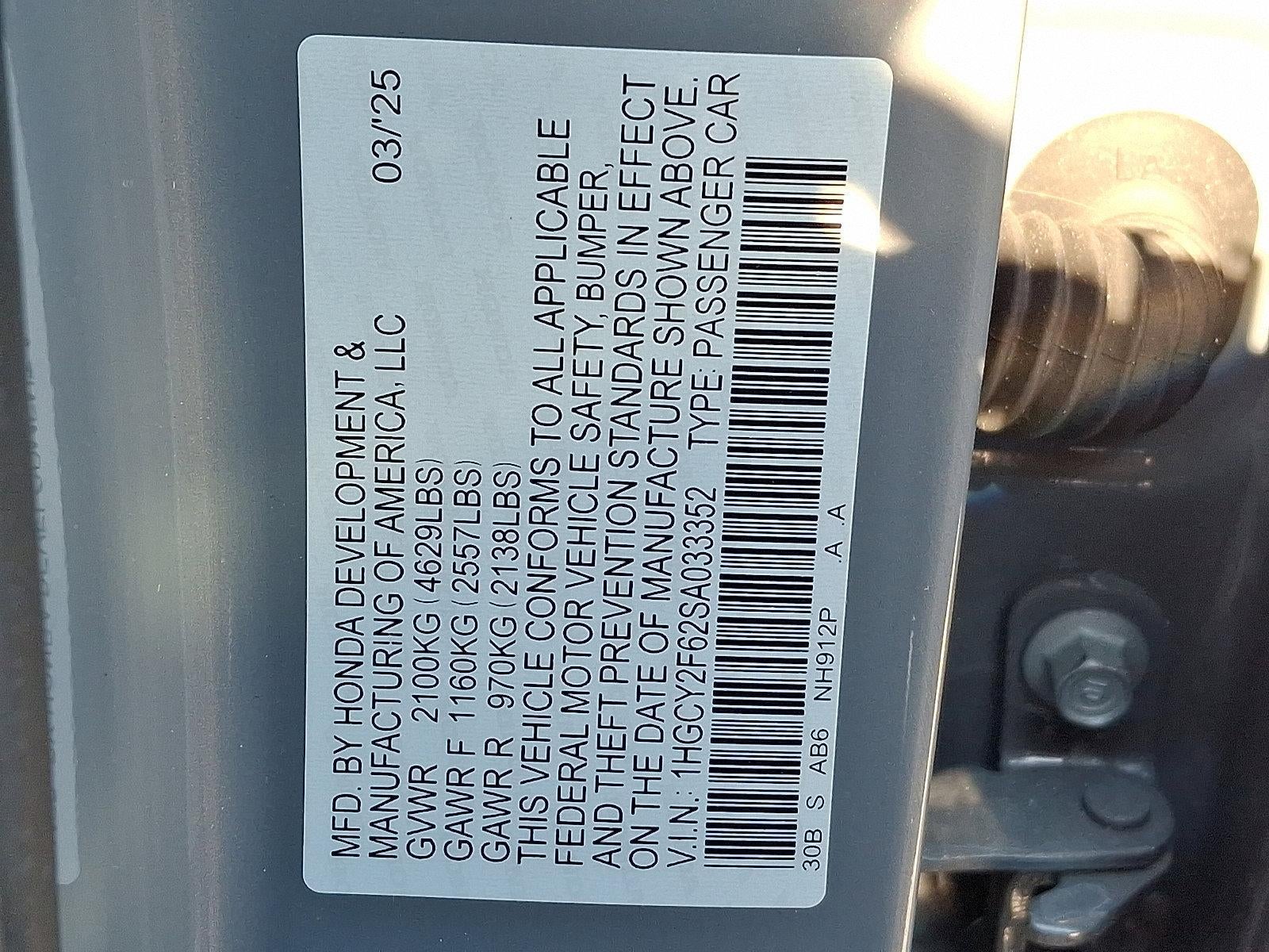 2025 Honda Accord Hybrid EX-L Sedan