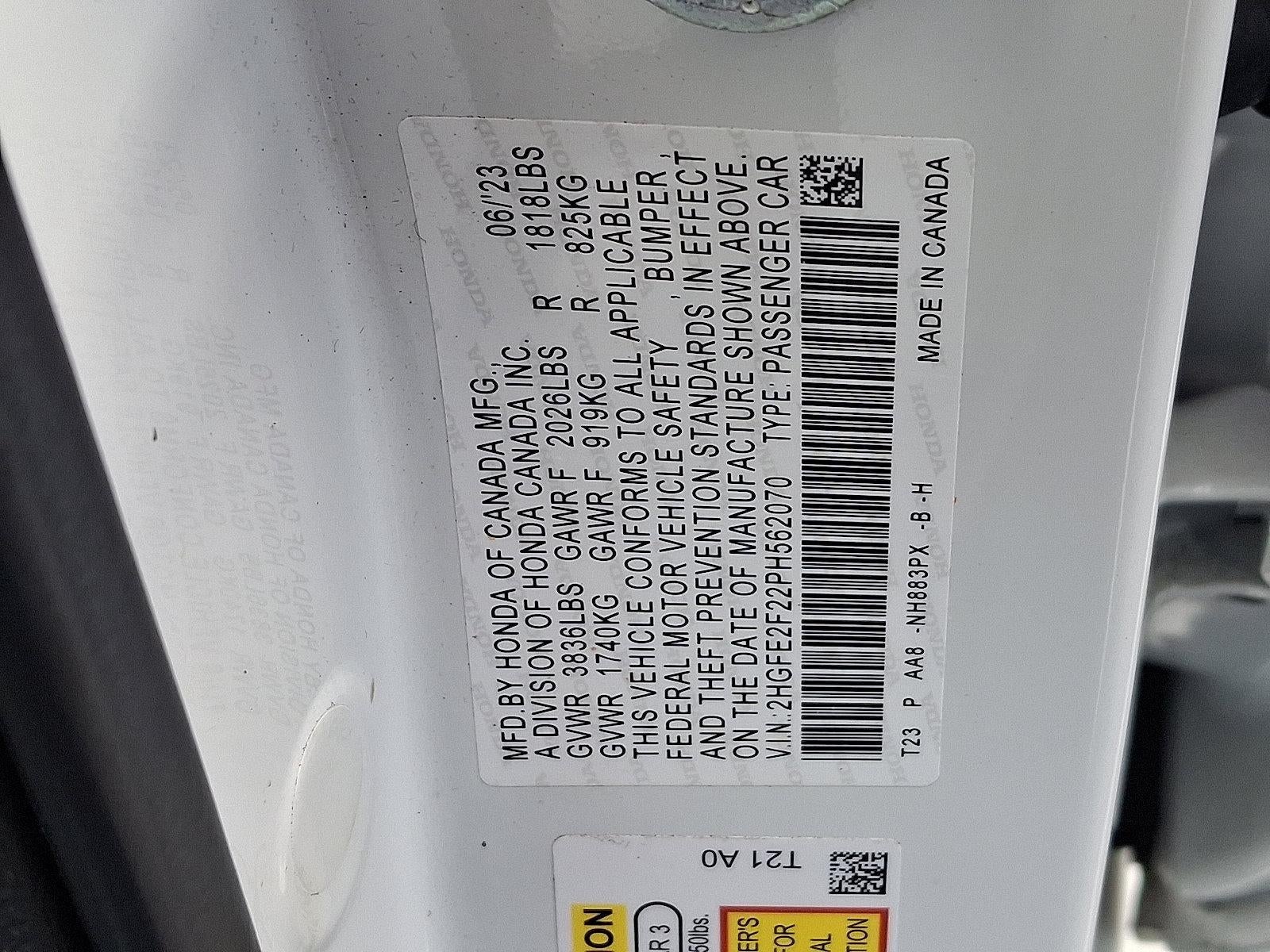 2023 Honda Civic Sedan LX CVT