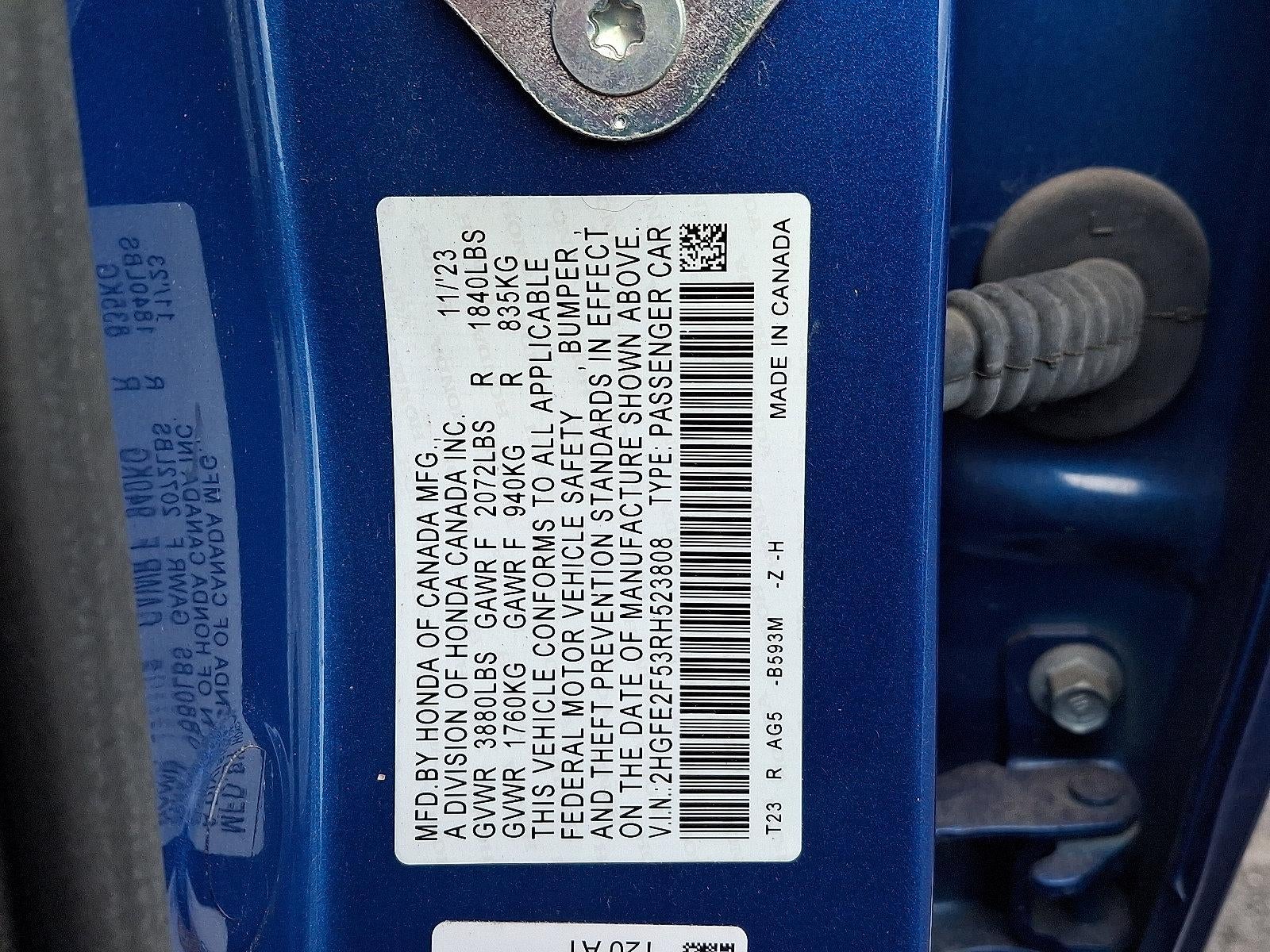 2024 Honda Civic Sedan Sport CVT