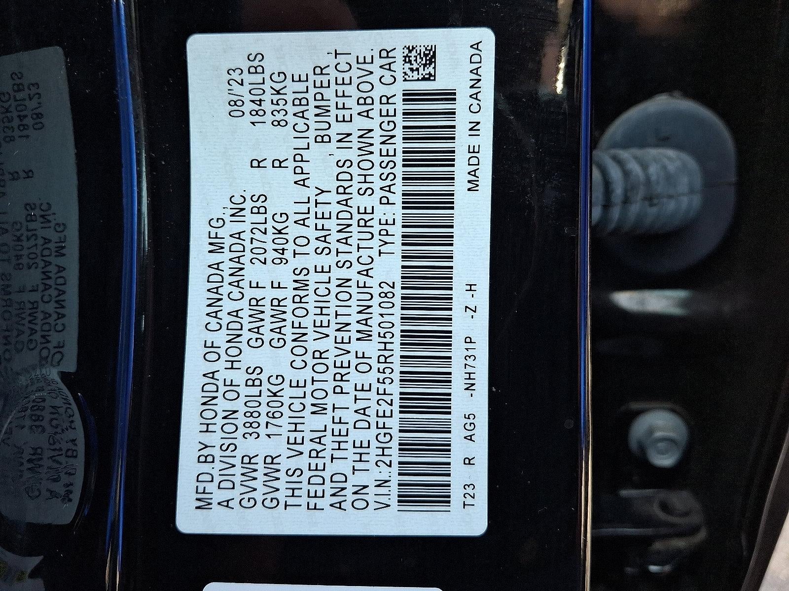 2024 Honda Civic Sedan Sport CVT