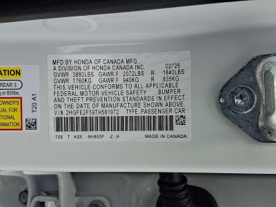 2026 Honda Civic Sedan Sport CVT