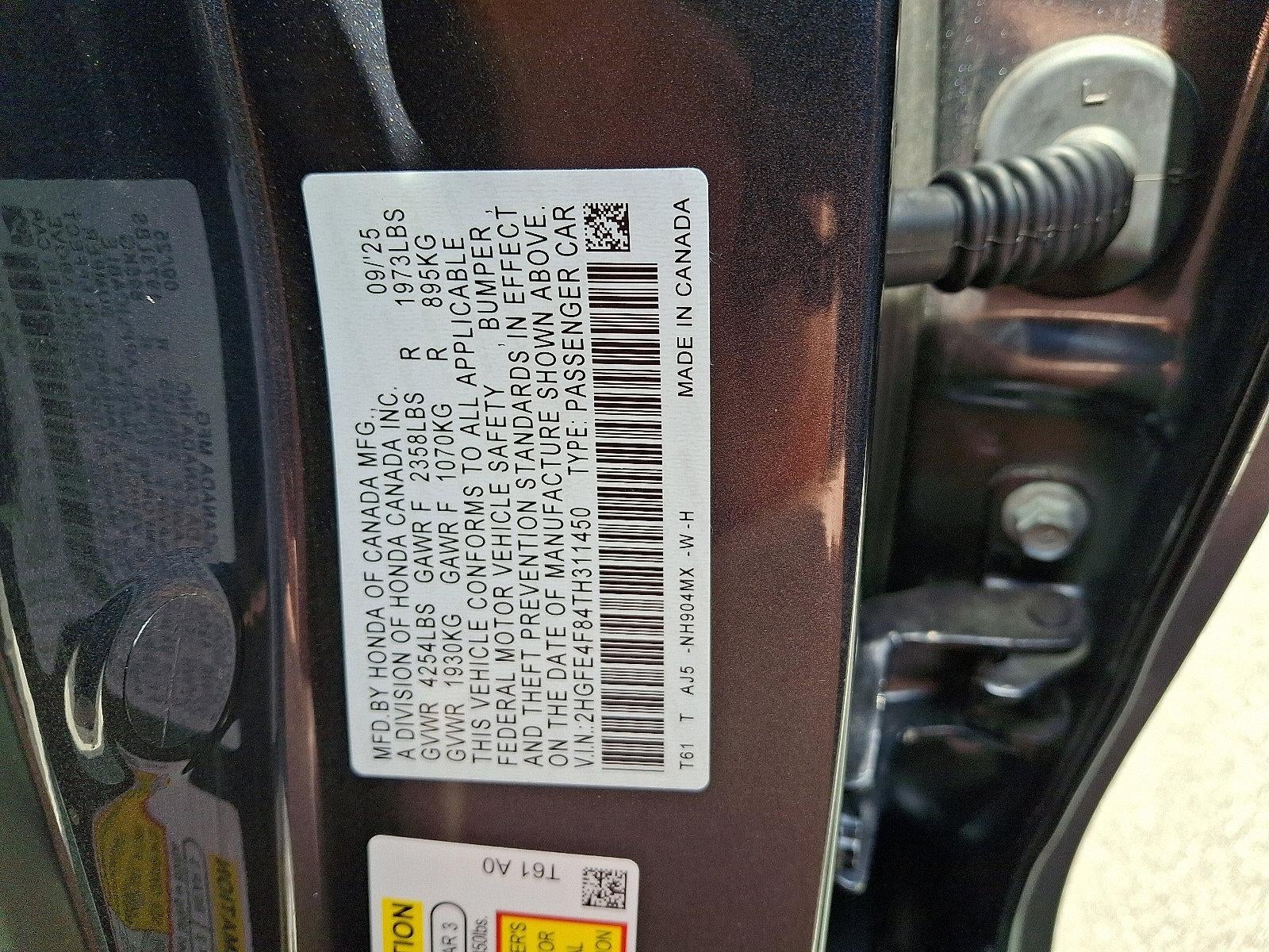 2026 Honda Civic Sedan Hybrid Sport Touring CVT