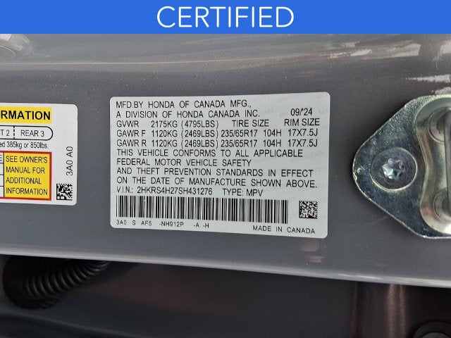 2025 Honda CR-V LX ***CERTIFIED***