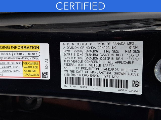 2024 Honda CR-V Hybrid Sport **CERTIFIED**