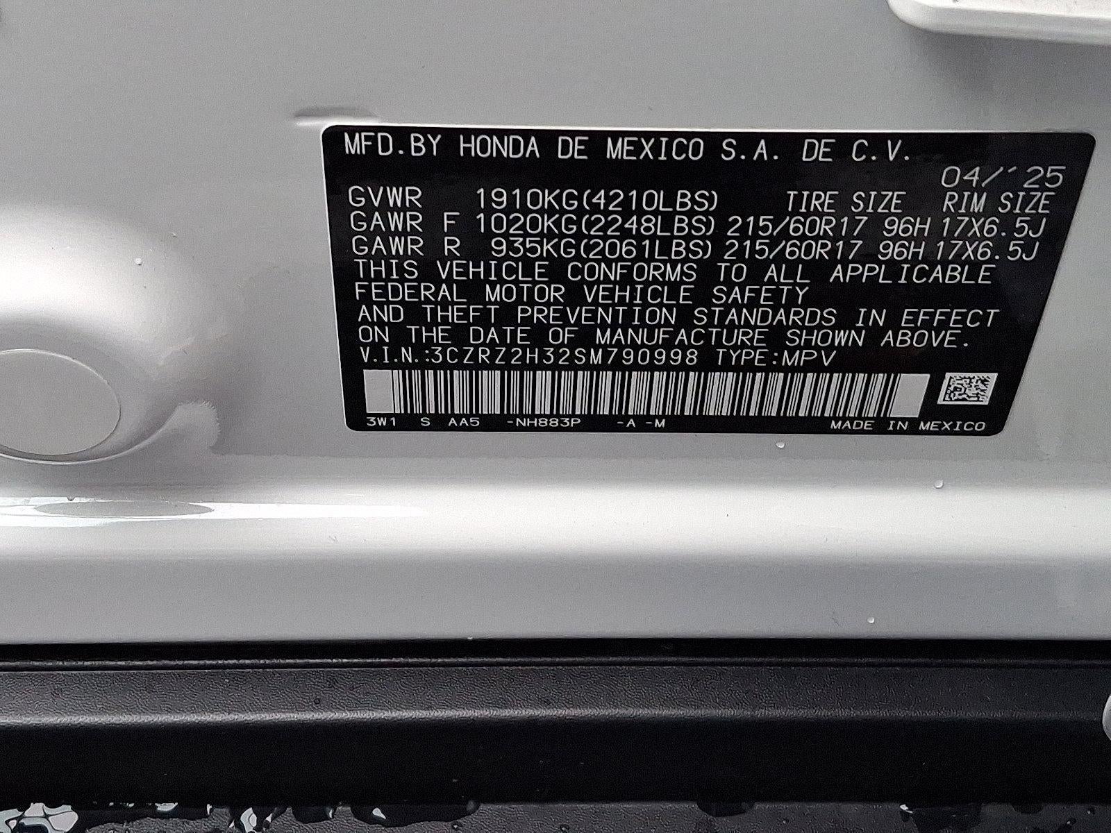 2025 Honda HR-V LX AWD CVT