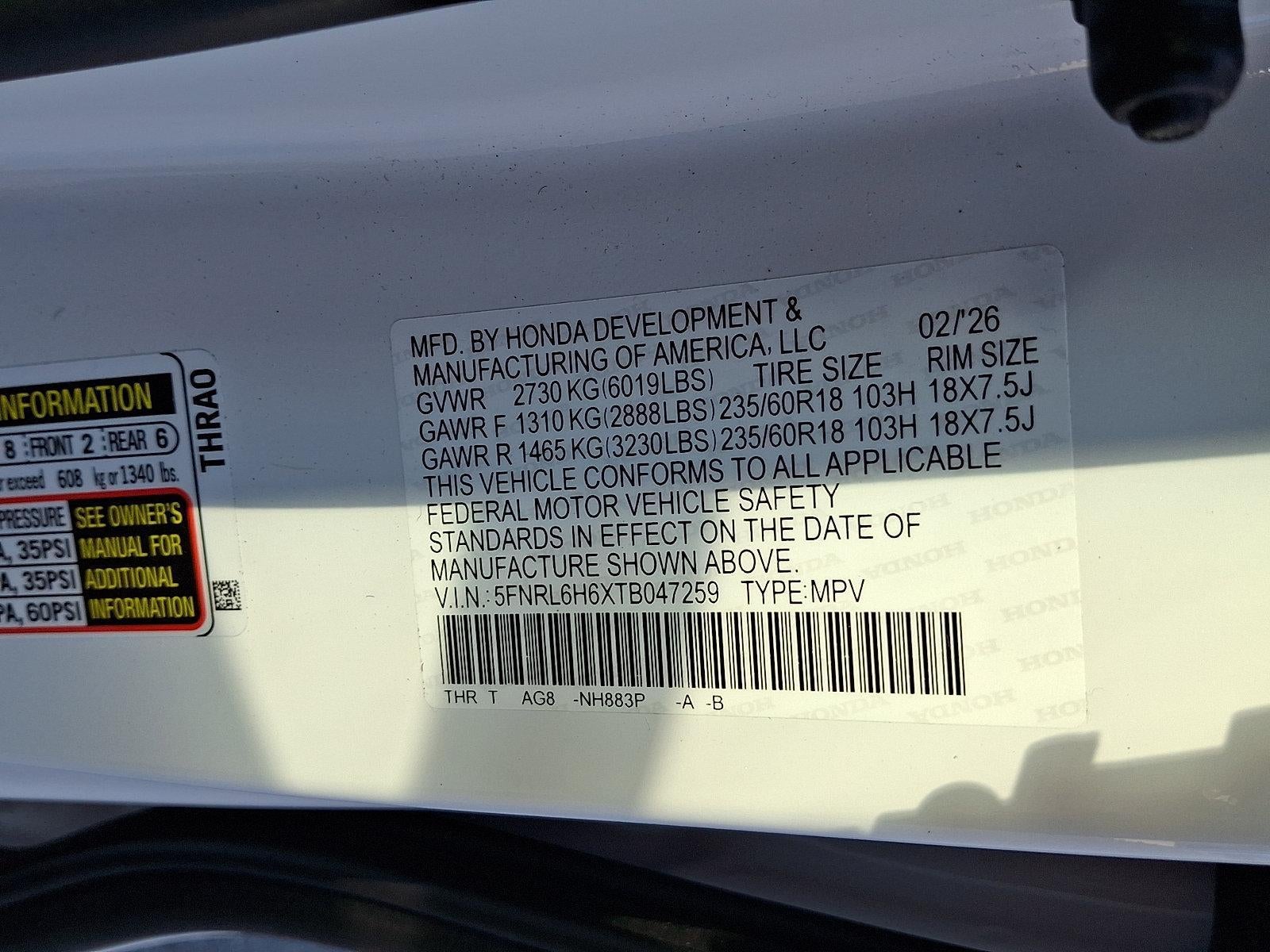 2026 Honda Odyssey EX-L Auto