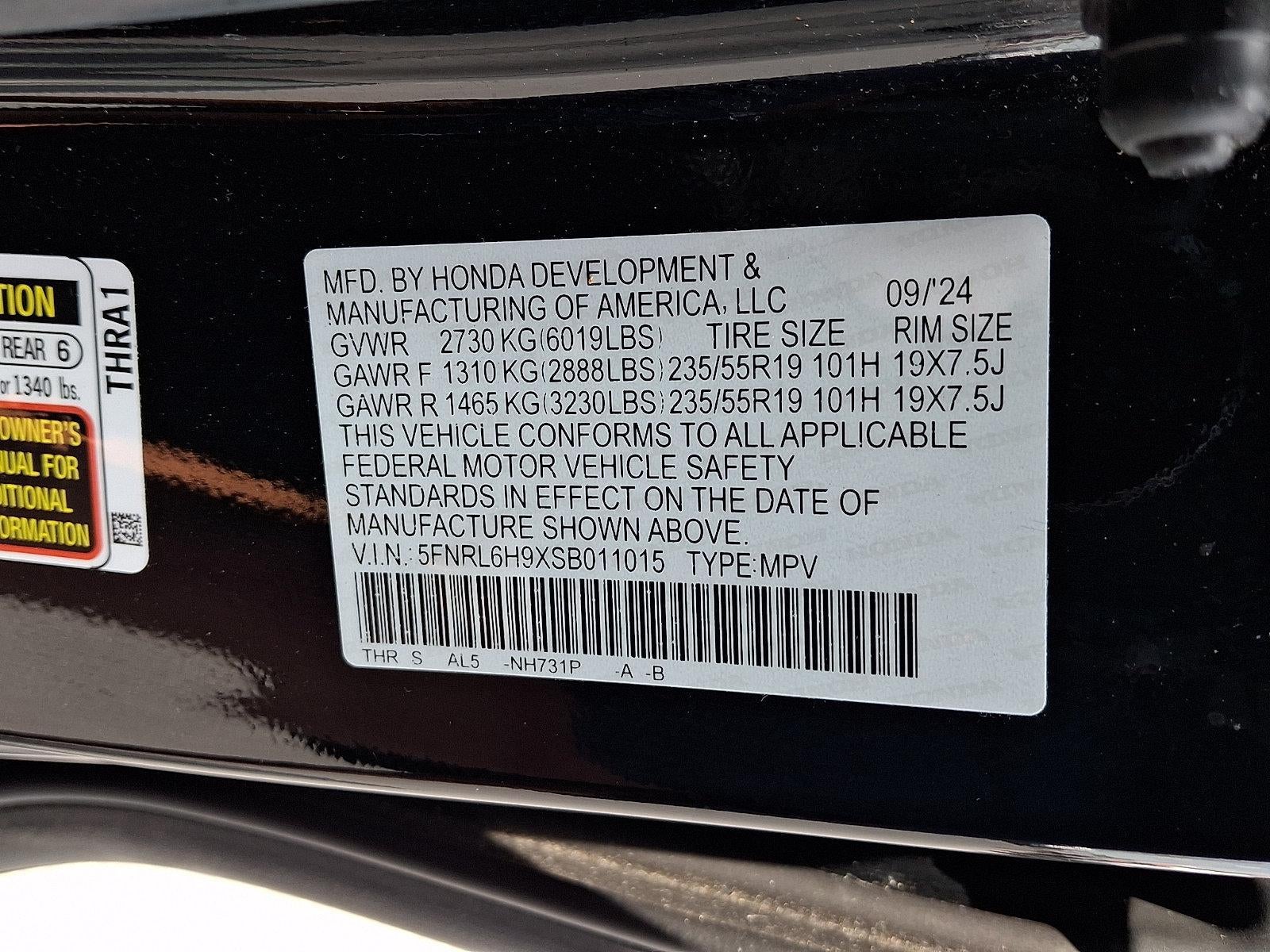 2025 Honda Odyssey Elite Auto