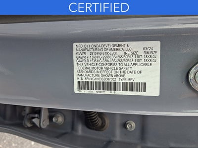 2025 Honda Pilot TrailSport CERTIFIED
