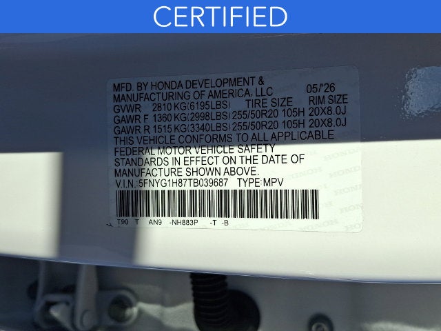 2026 Honda Pilot Elite **CERTIFIED**