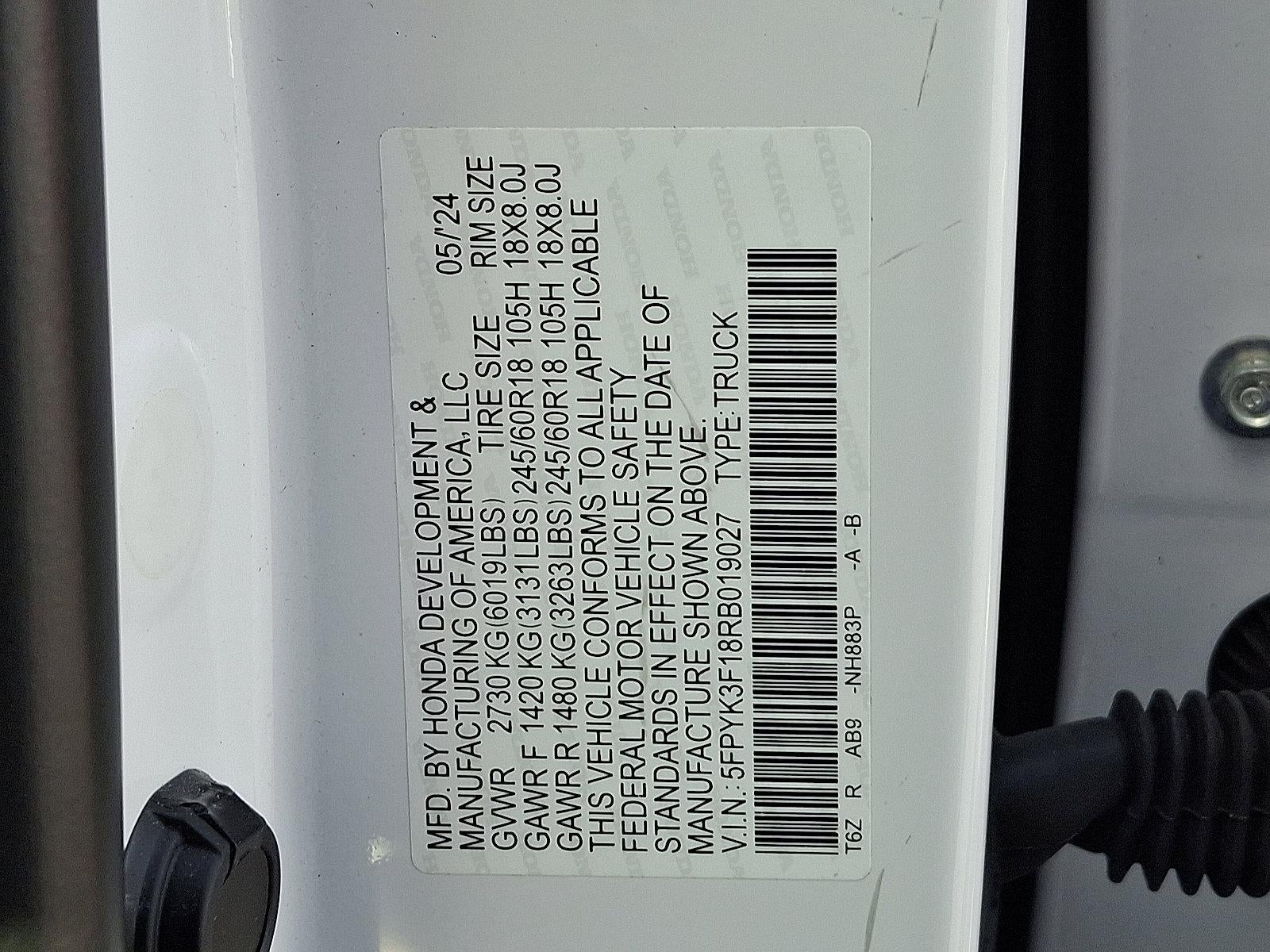 2024 Honda Ridgeline Sport AWD