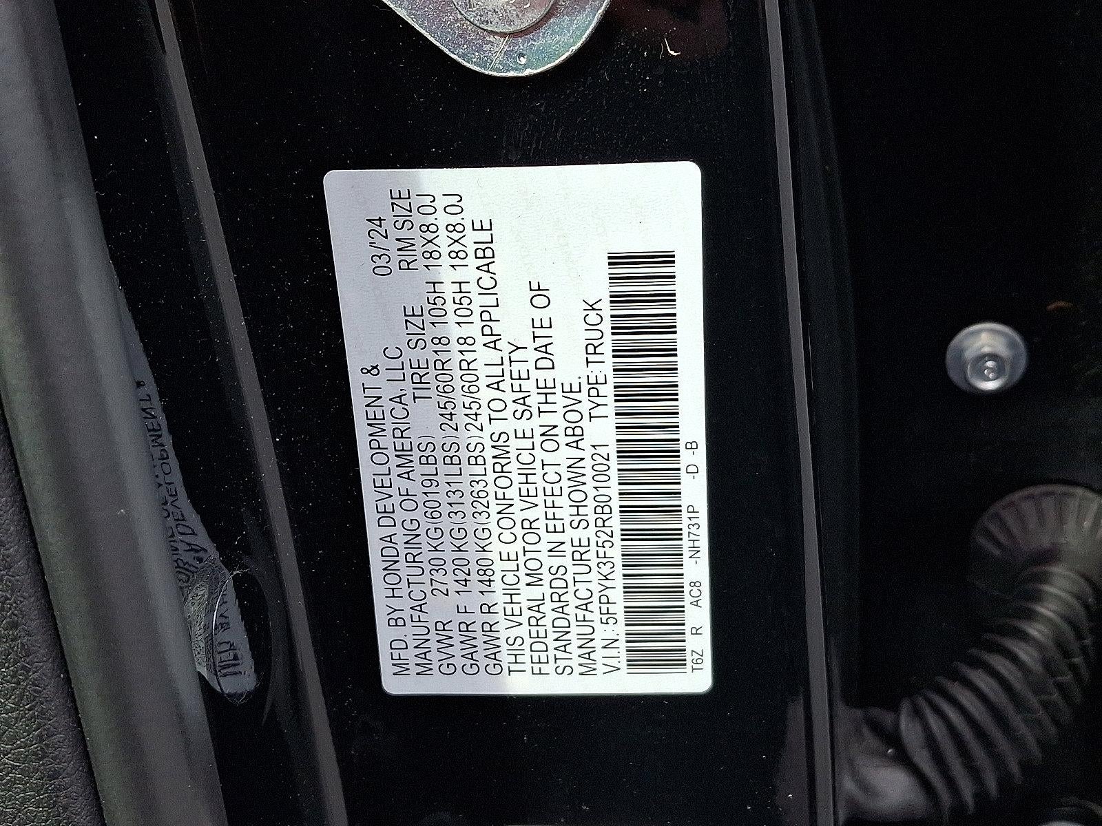 2024 Honda Ridgeline RTL AWD